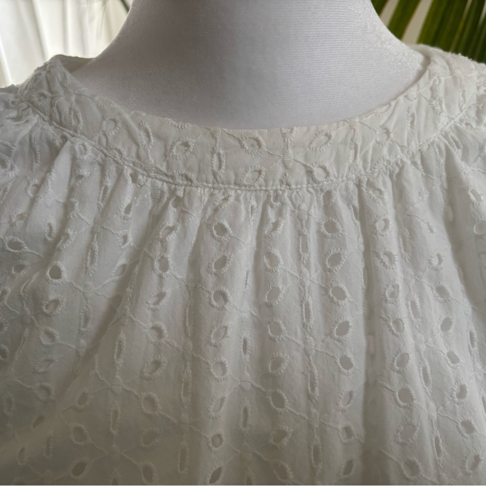 GAP White Eyelet Mini Dress with Tie Waist - Picture 4 of 9